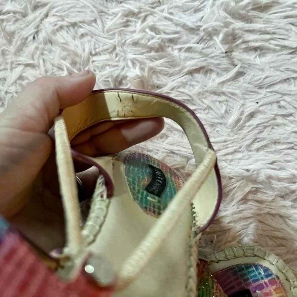 Rainbow Colorful Bright Summer Espadrille Sandal Womens 8‎ Pride Ally Dopamine